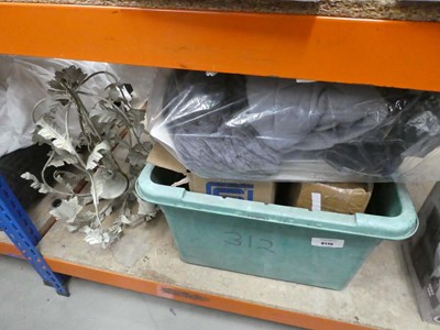 Lot 3115 - Bag of throws, string lights, light fitting, etc