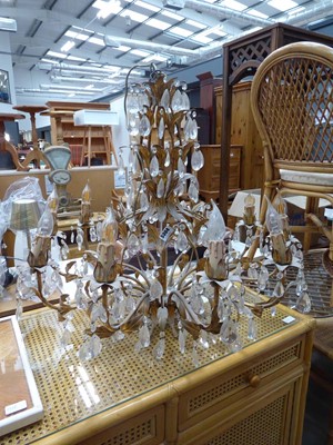 Lot 5304 - Large metal multi branch ceiling light with...