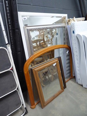 Lot 5309 - 4 rectangular mirrors plus an over mantle
