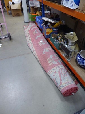 Lot 5360 - Large red floral carpet