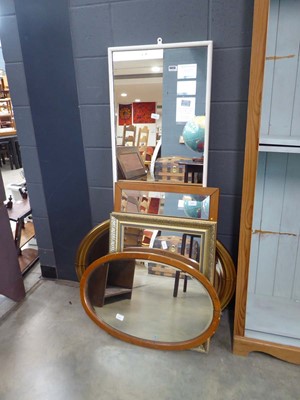 Lot 5323 - Qty of rectangular and oval bevelled mirrors