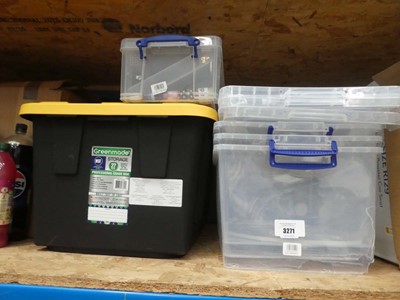 Lot 3271 - Two stacks of storage boxes