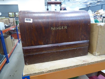 Lot 5376 - Cased Singer sewing machine