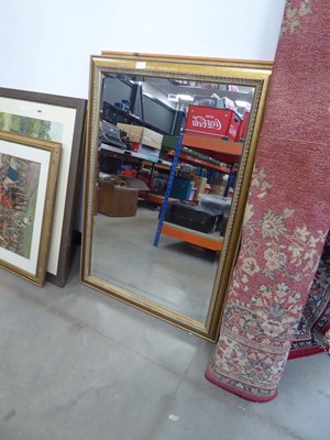 Lot 5341 - 2 rectangular mirrors in gilt and natural pine...