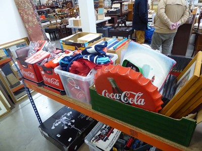 Lot 5394 - 4 boxes containing CocaCola advertising...