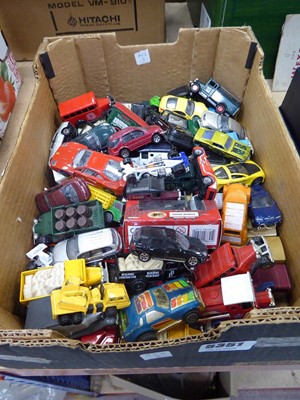 Lot 5351 - (2) Box containing play worn diecast vehicles