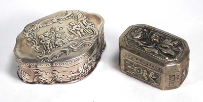 Lot 416 - A Dutch Export metalware box repousse...