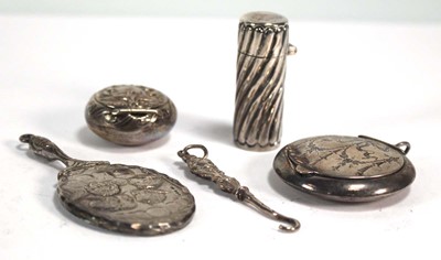 Lot 420 - A late Victorian silver scent bottle of...