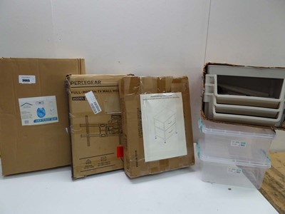 Lot 3358 - MDF toilet seat, TV wall mount, self assembly...