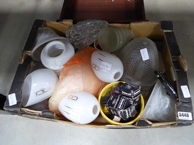 Lot 5446 - Box containing ceiling light shades