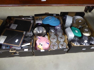 Lot 5450 - 3 boxes containing kitchen storage vessels,...