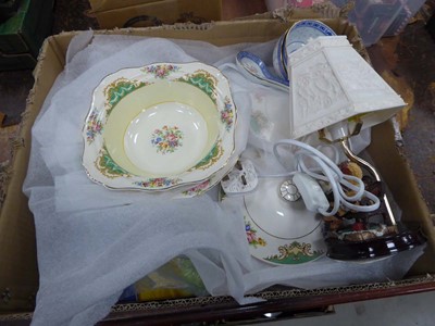 Lot 5451 - Box containing Chinese and J&G Meakin crockery,...