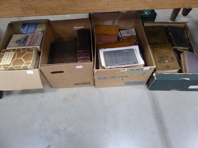 Lot 5456 - 4 boxes containing reference books and novels,...