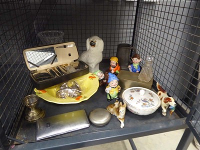 Lot 5480 - Cage containing ornamental dwarf and dog...