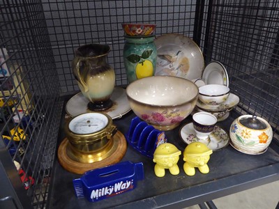 Lot 5494 - Cage containing Milky Way money box, plus...