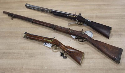 Lot 62 - Two blunderbuss guns (suitable for decoration),...