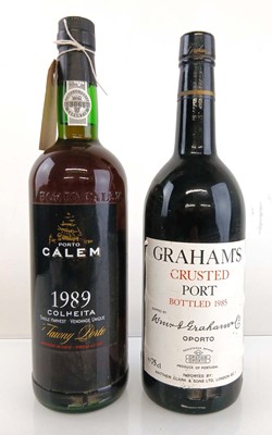 Lot 284 - 2 bottles of Port, 1x Calem 1989 Colheita...