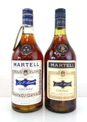 Lot 184 - 2 bottles of J&F Martell 3 star Cognac circa...