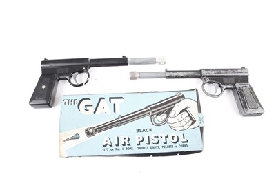 Lot 1090 - Two 'The Gat' air pistols, with a box