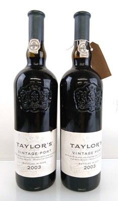 Lot 285 - 2 bottles of 2003 Taylor Fladgate Vintage Port...