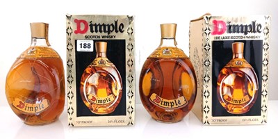 Lot 188 - 2 bottles of Haig Dimple Scotch Whisky with...