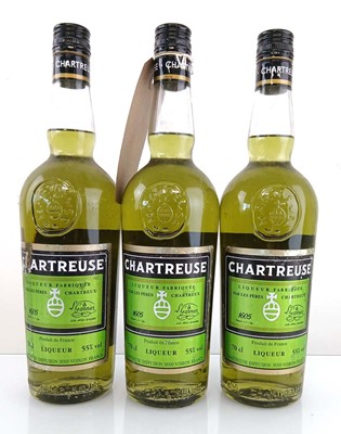 Lot 204 - 3 bottles of Chartreuse Green Liqueur 55% 70cl...