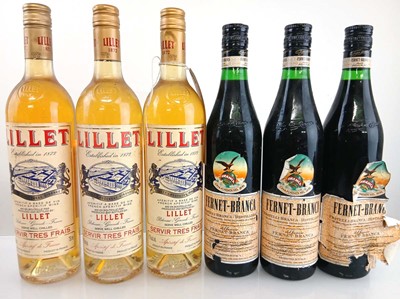 Lot 289 - 6 bottles, 3x Lillet Aperitif 17% 75cl & 3x...