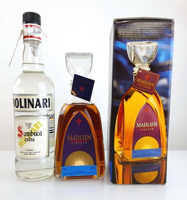 Lot 291 - 2 bottles, 1x Molinari Sambuca Extra Liquore...
