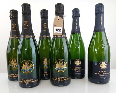 Lot 322 - 6 bottles of Barons de Rothschild Brut...