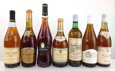 Lot 385 - 7 bottles, 1x Charles Hirot 1984 Chablis, 1x...