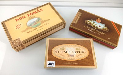 Lot 401 - 3 boxes of Cigars and accessories
