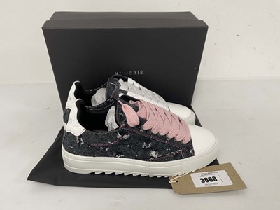 Lot 3688 - Numeris atelier pink denim trainers size EU43 -...