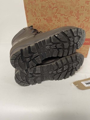 Lot 3696 - Iturri combat high boots in brown size UK10 -...