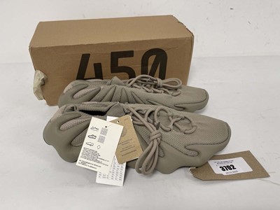 Lot 3702 - Adidas yeezy 450 trainers in stone size UK12.5...