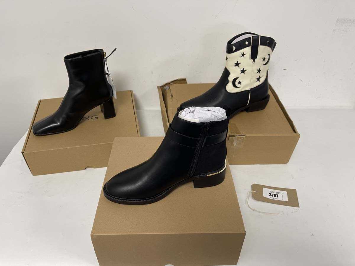 Lot 3707 - 3x Boxed pairs of boots to include MNG UK3,...