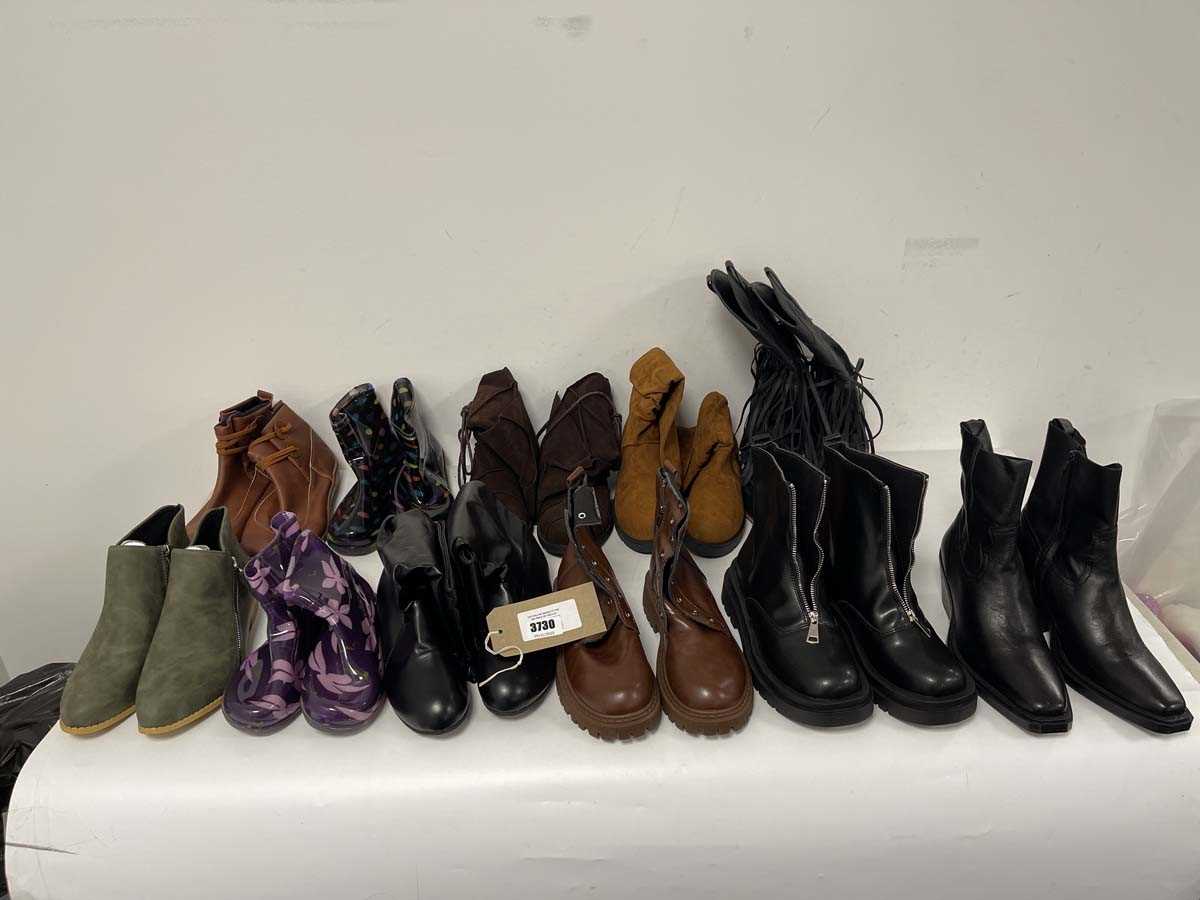 Lot 3730 - 11x Pairs of boots in various styles