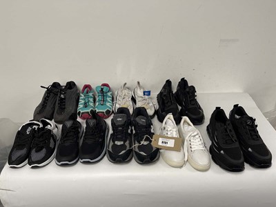 Lot 3731 - 9x Pairs of trainers in various styles to...