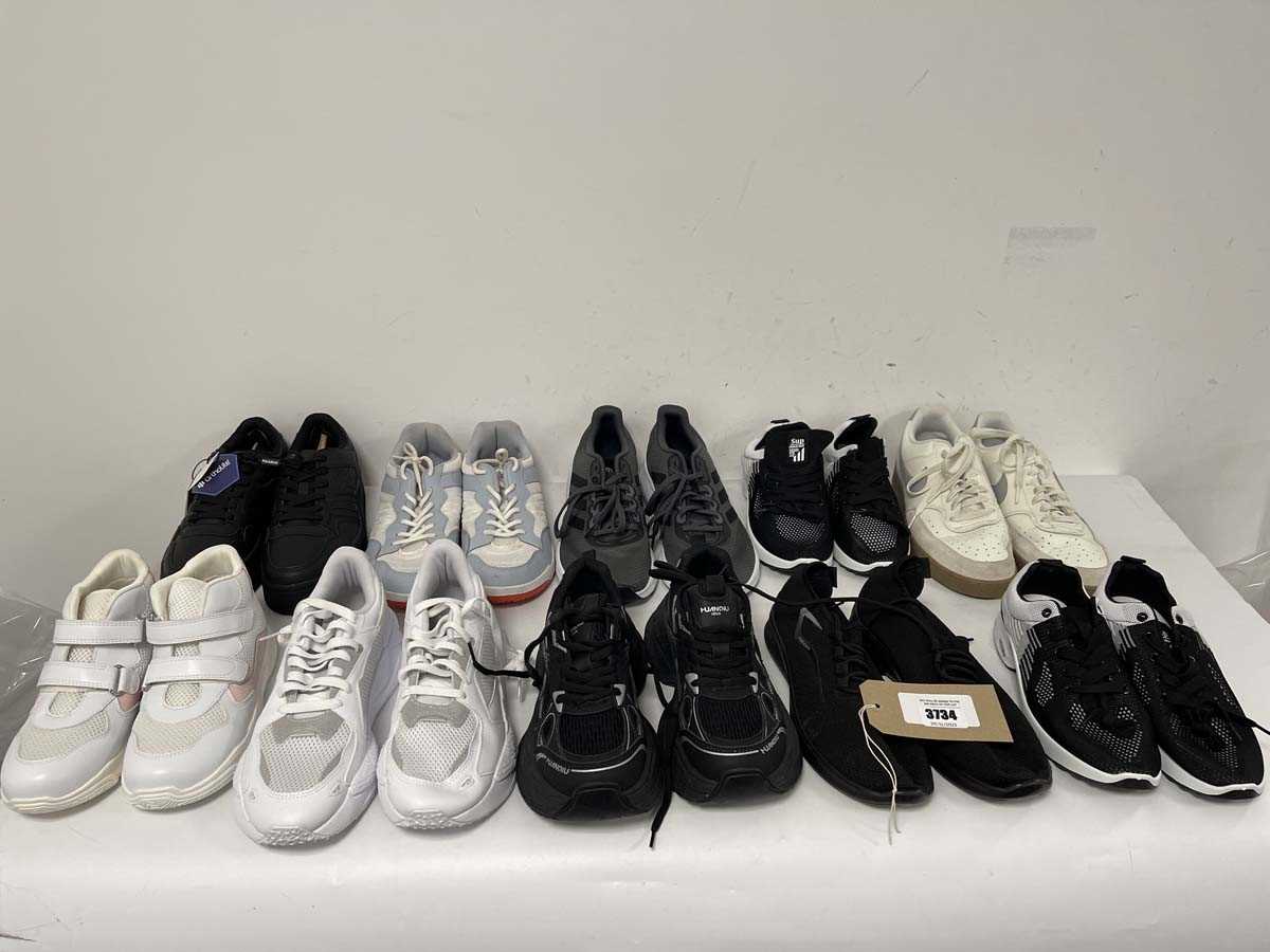 Lot 3734 - 10x Pairs of trainers in various styles to...