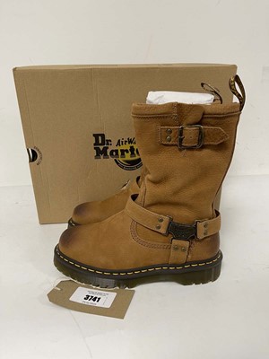 Lot 3741 - Dr Martens anistone hi boots in desert brown...
