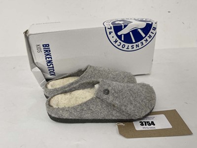 Lot 3754 - Birkenstock Kids zermatt rivet shoes in grey...