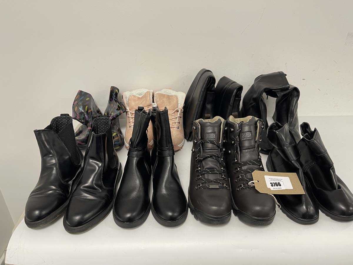 Lot 3766 - 8x Pairs of boots in various styles