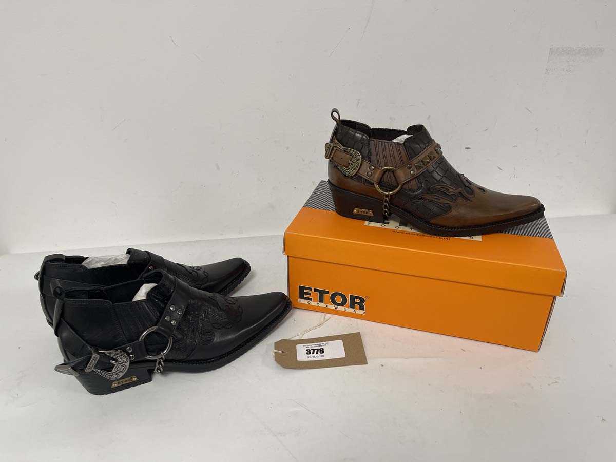 Lot 3778 - Etor Footwear formal shoes in brown size EU41...