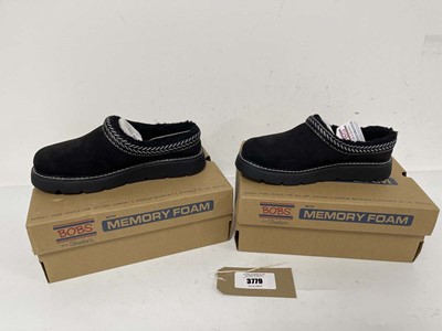 Lot 3779 - 2x Boxed pairs of Bobs Sketchers slippers both...