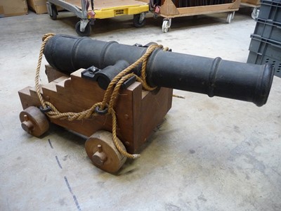 Lot 1497 - Reproduction 18th Century British Naval Cannon,...