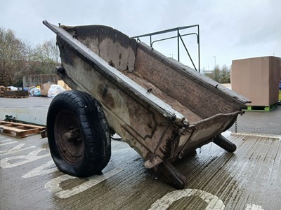 Lot 4144 - Vintage timber single axel agricultural...