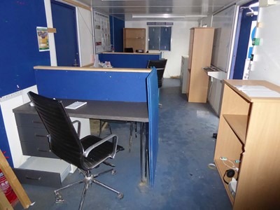Lot 4012 - 32ft x 10ft blue corrugated steel site office...