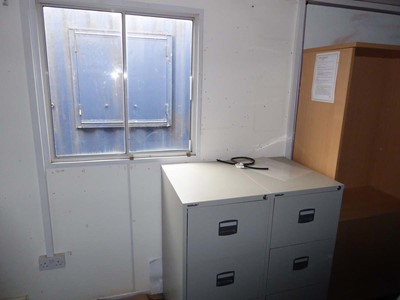 Lot 4012 - 32ft x 10ft blue corrugated steel site office...
