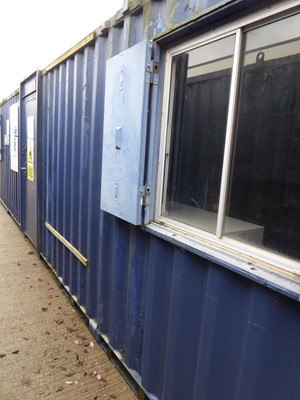 Lot 4012 - 32ft x 10ft blue corrugated steel site office...