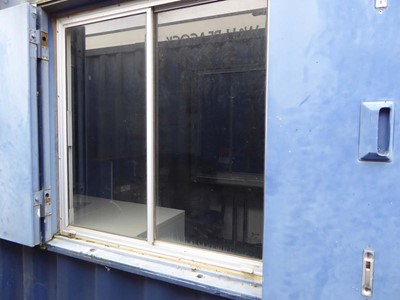 Lot 4012 - 32ft x 10ft blue corrugated steel site office...