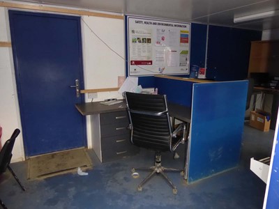 Lot 4012 - 32ft x 10ft blue corrugated steel site office...